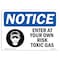 Signmission OSHA Notice Sign, 12" H, 18" W, Enter At Your Own Risk Toxic Gases Sign With Symbol, Landscape OS-NS-D-1218-L-12069 - alternate 1
